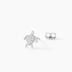 Boucles D'oreilles Puces Desert Argent Blanc Oxyde De Zirconium - Puces Femme | Marc Orian
