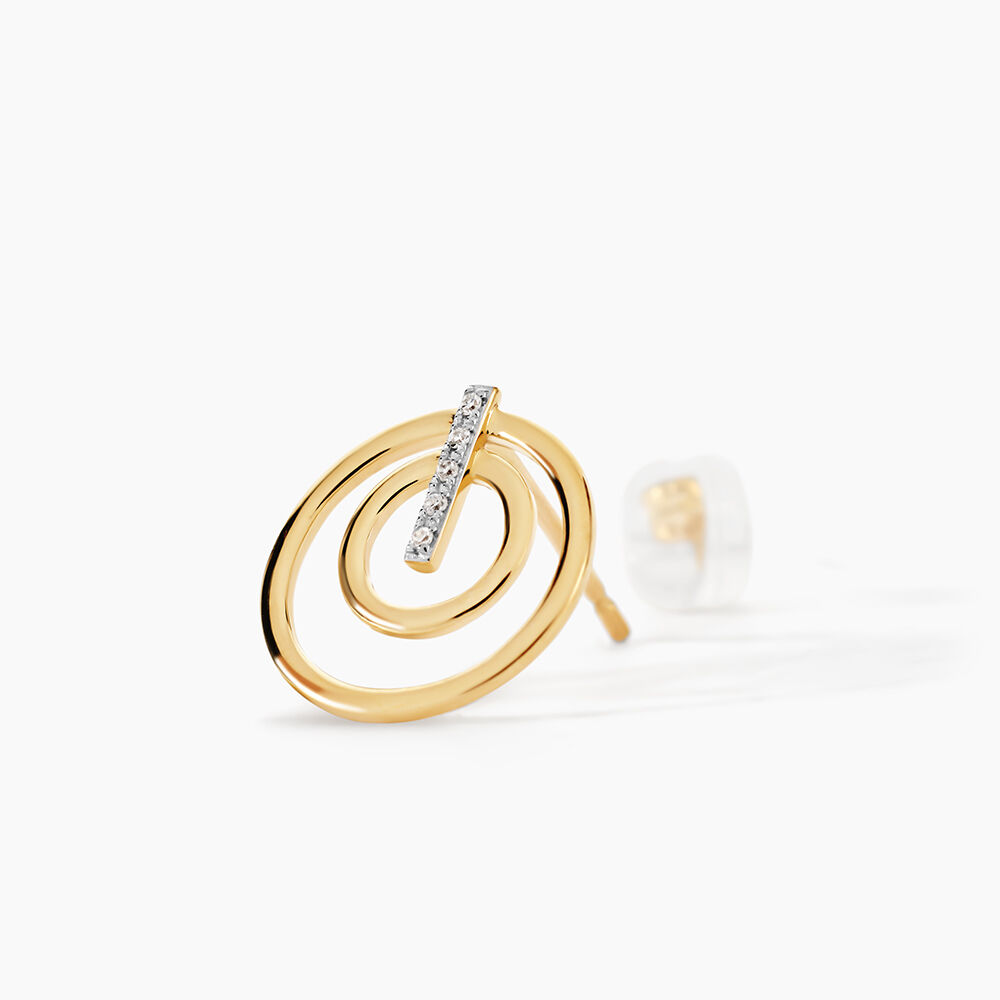 Boucles D'oreilles Pendantes Or Jaune Agafya Diamants - Pendantes Femme | Marc Orian