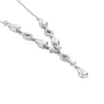 Collier Cravate Argent Blanc Benedito Oxydes De Zirconium - Colliers avec pierres Femme | Marc Orian