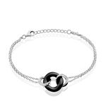 Bracelet Lola Cera Argent Blanc C&eacute;ramique Et Oxyde De Zirconium - Bracelets cha&icirc;nes Femme | Marc Orian
