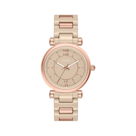 Montre Fossil Carlie 38 Beige - Montres &eacute;tanches Femme | Marc Orian