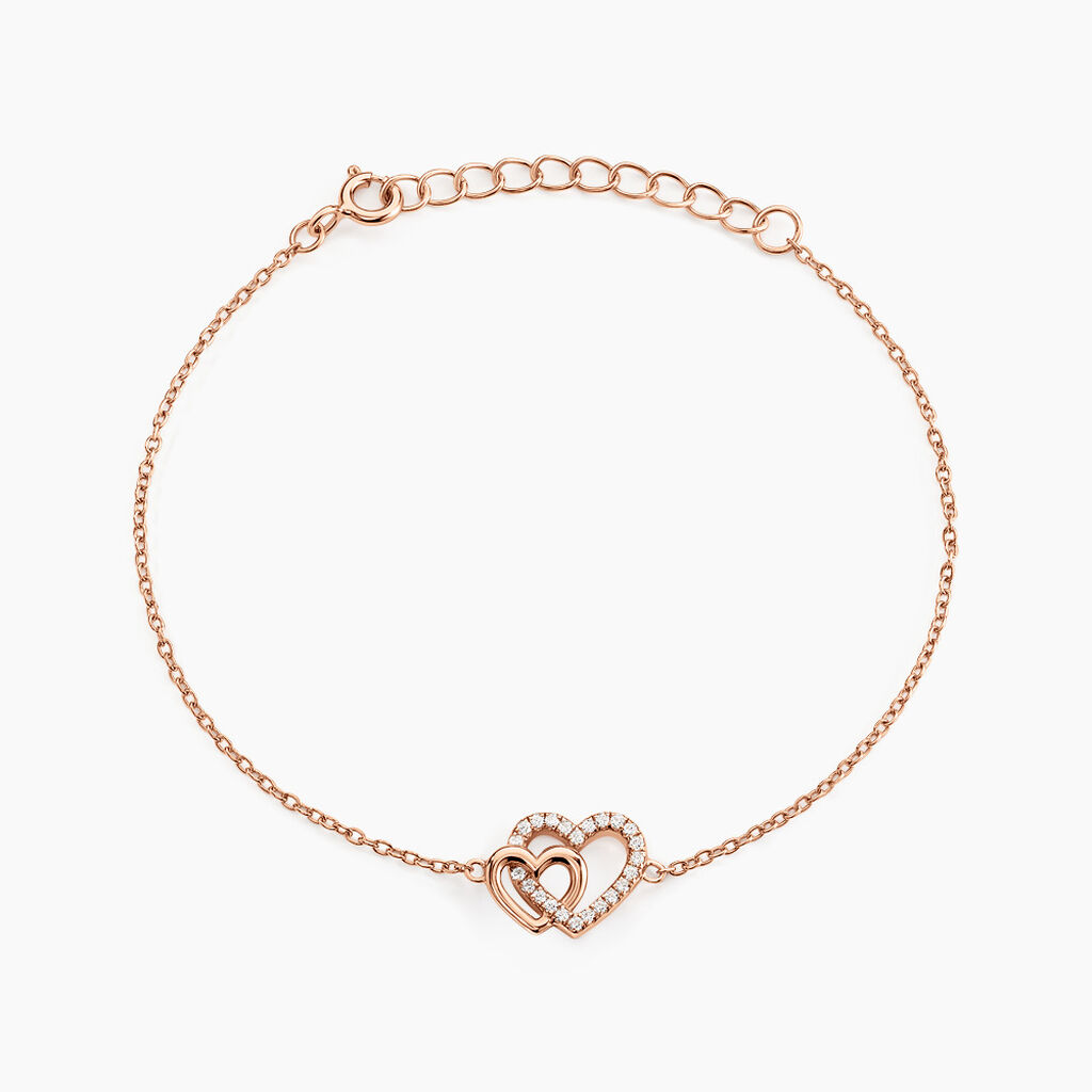 Bracelet Donatiane Argent Rose Oxyde De Zirconium - Bracelets fantaisie Femme | Marc Orian