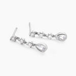 Boucles D'oreilles Pendantes Hida Argent Blanc Oxyde De Zirconium - Pendantes Femme | Marc Orian