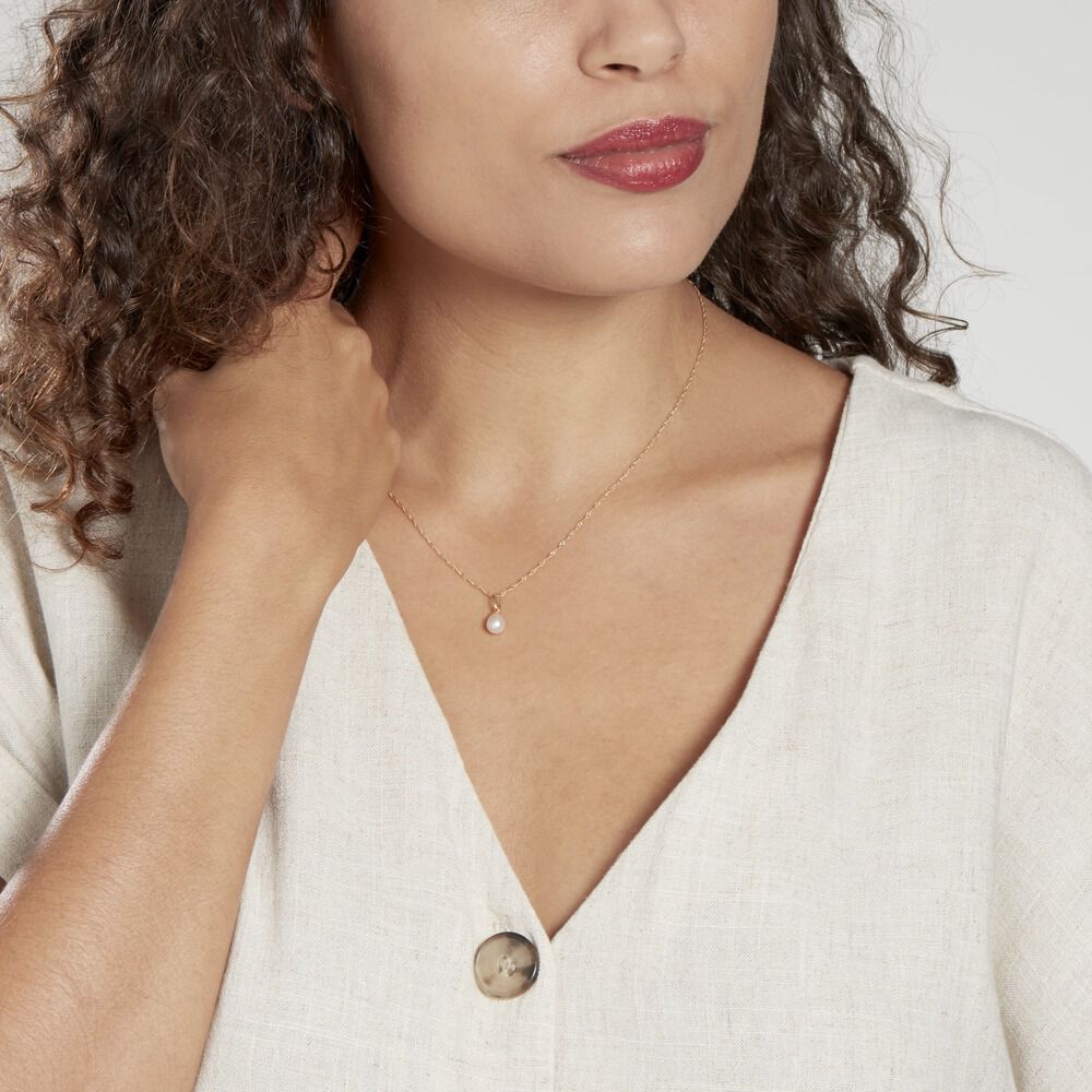 Pendentif Yoela Or Jaune Perle De Culture - Parures de mariage Femme | Marc Orian