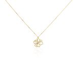 Collier Floraison Dor&eacute;e Or Jaune Oxyde De Zirconium - Colliers avec pierres Femme | Marc Orian