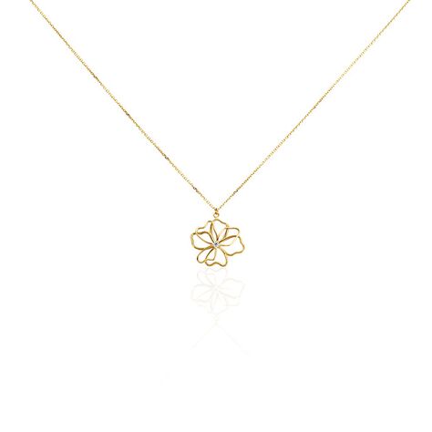 Collier Floraison Dor&eacute;e Or Jaune Oxyde De Zirconium - Colliers avec pierres Femme | Marc Orian