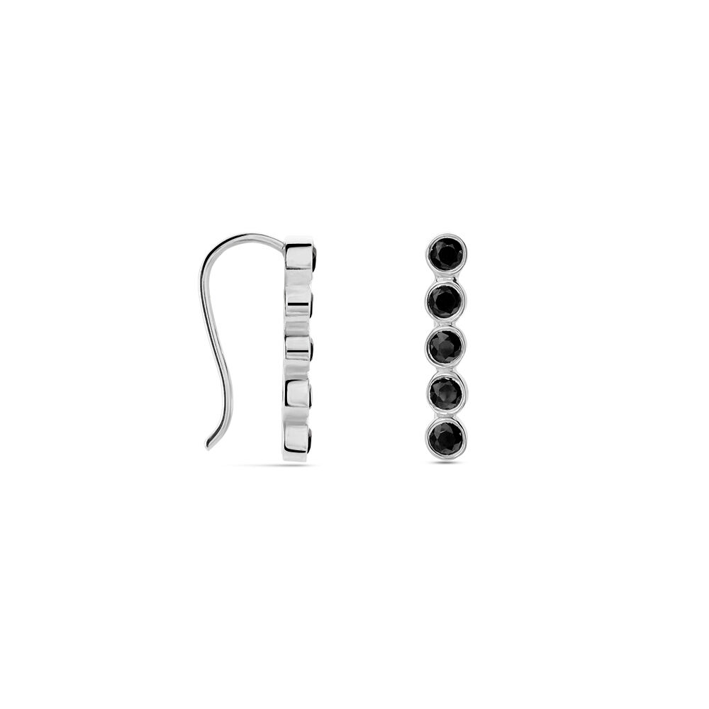 Boucles D'oreilles Grimpantes Perig Argent Oxyde - Piercings d'oreilles Femme | Marc Orian