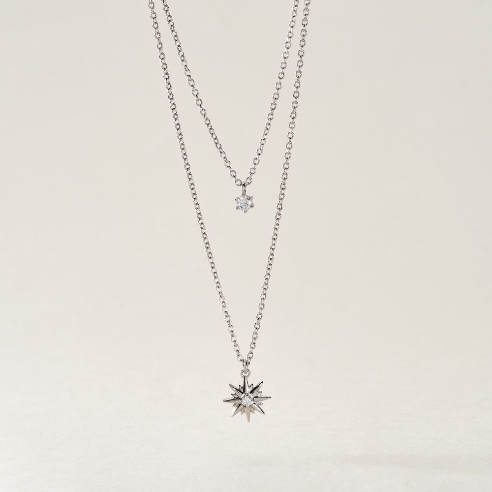 Collier Shone Argent Oxyde De Zirconium - Colliers multirangs Femme | Marc Orian