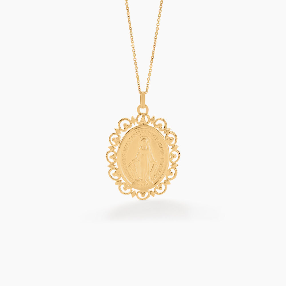 Pendentif Santo Or Jaune - Médailles et médaillons Famille | Marc Orian