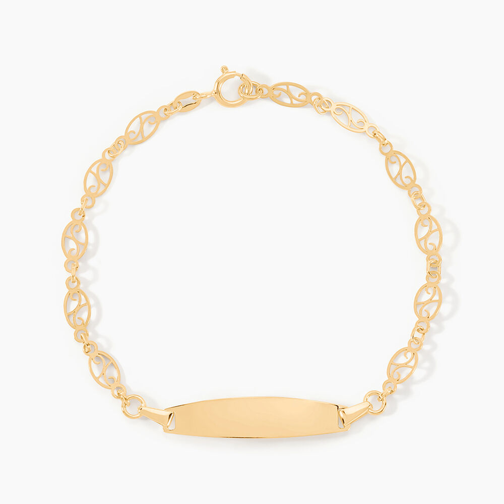 Bracelet Identit&eacute; Eudoxie Maille Filigrane Or Jaune - Gourmettes Enfant | Marc Orian