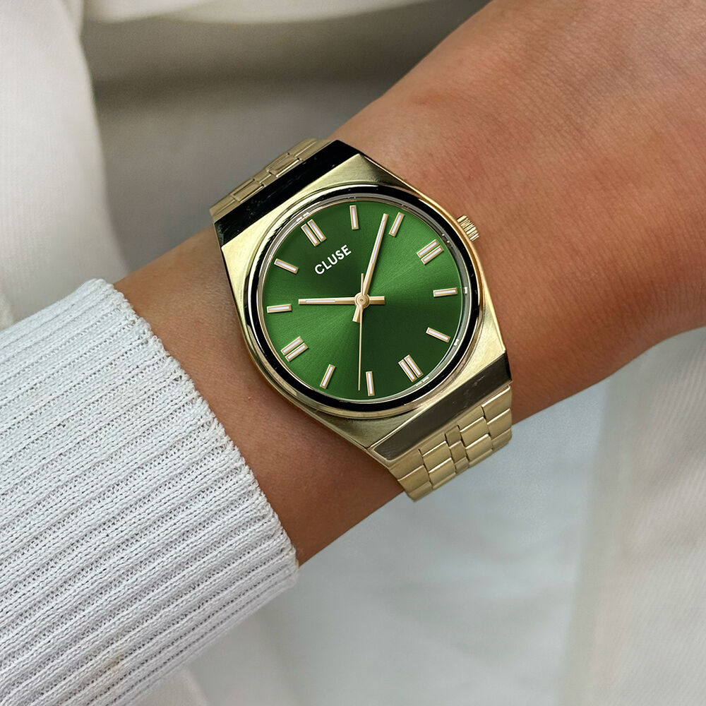 Montre Cluse Retro 70's Vert - Montres étanches Femme | Marc Orian