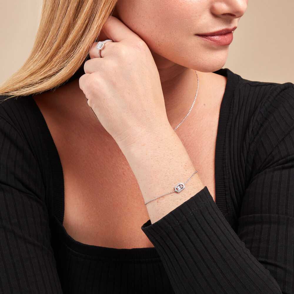 Bracelet Gia Argent Blanc Oxyde De Zirconium - Bracelets chaînes Femme | Marc Orian