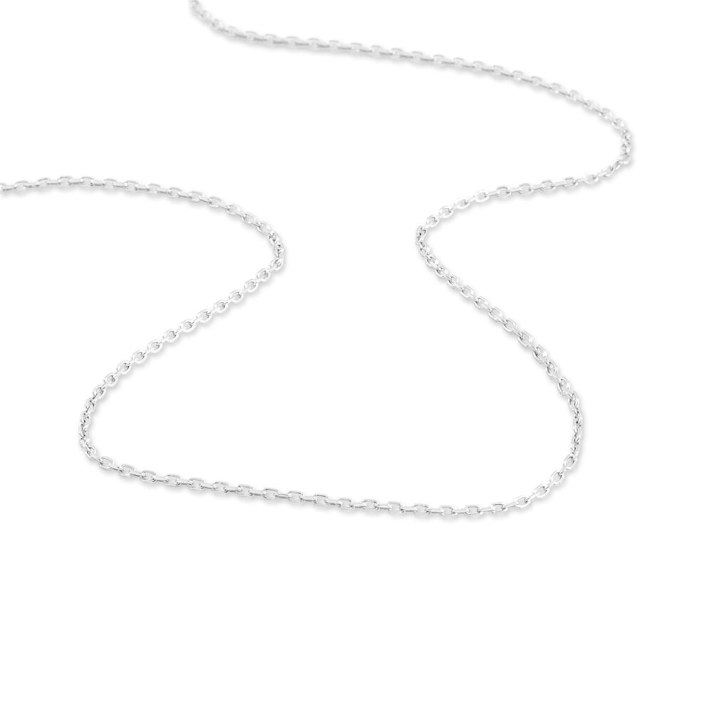 Cha&icirc;ne Igoa Maille For&ccedil;at Diamantee Or Blanc - Chaines Femme | Marc Orian