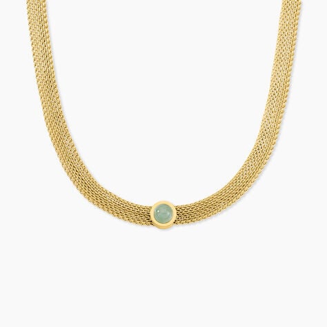 Collier Veria Acier Jaune Aventurine - Colliers avec pierres Femme | Marc Orian