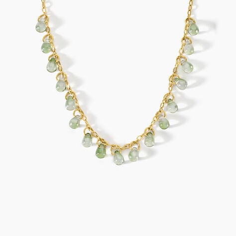 Collier Ouna Acier Jaune Pierre De Synthese - Colliers avec pierres Femme | Marc Orian