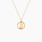 Pendentif Vierge Rond Diamante Or Jaune - Pendentifs Enfant | Marc Orian