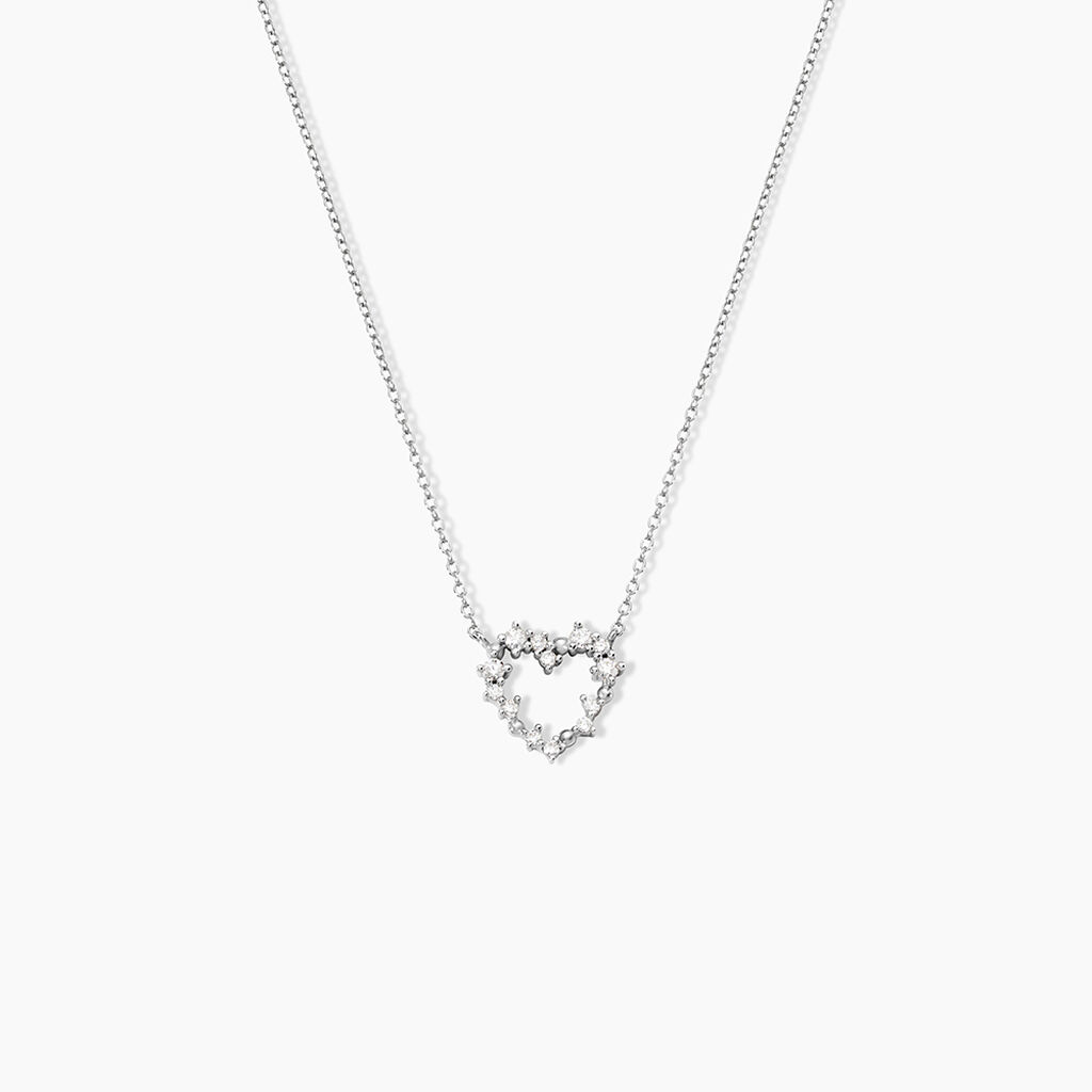 Collier Lovella Argent Blanc Oxyde De Zirconium - Colliers avec pierres Femme | Marc Orian