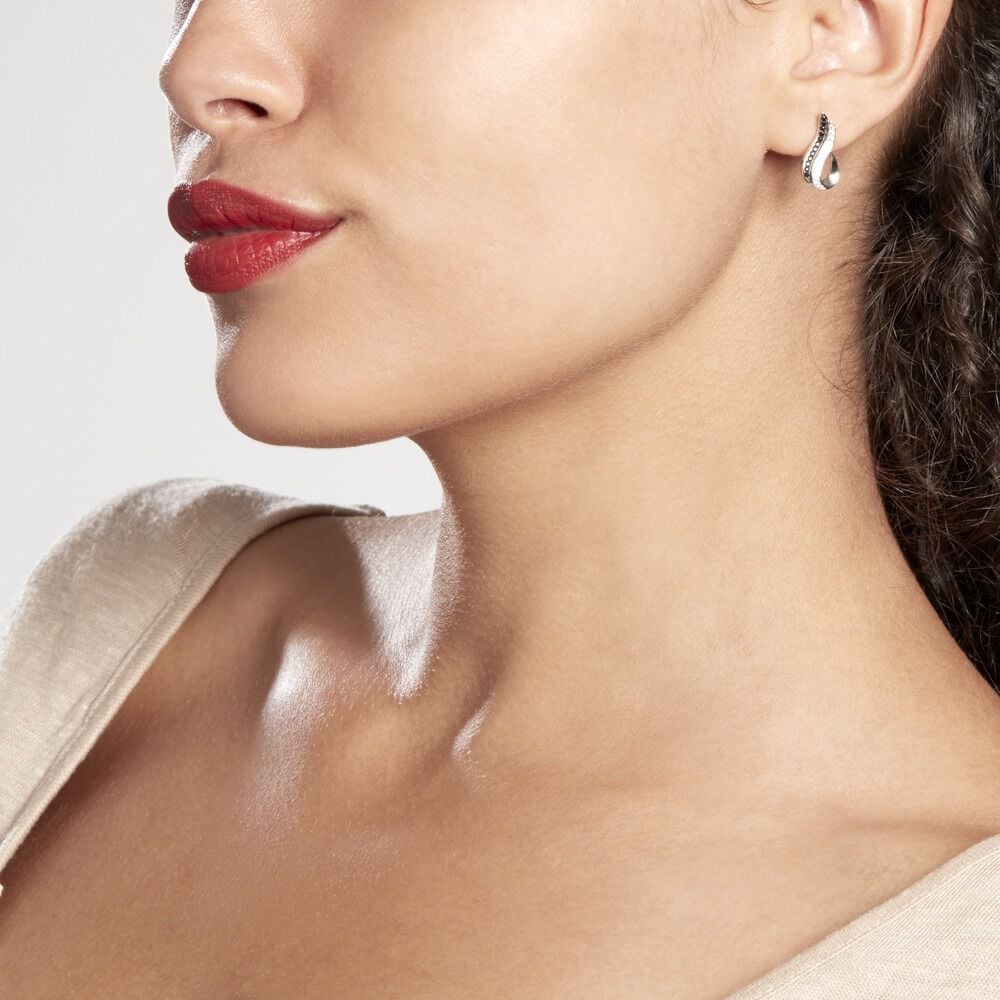 Boucles D'oreilles Puces Priscillia Argent Blanc Oxyde De Zirconium - Puces Femme | Marc Orian