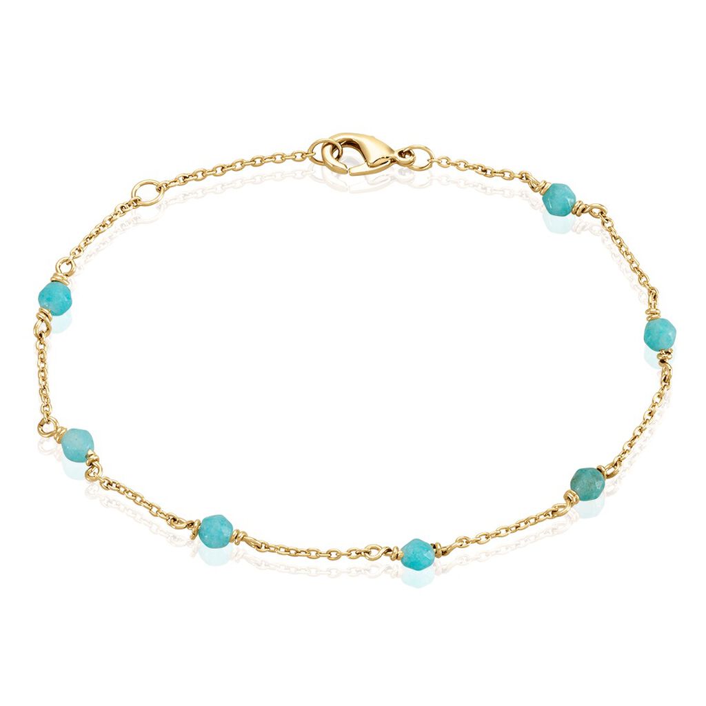 Bracelet Calliope Plaqu&eacute; Or Dor&eacute; Amazonite - Bracelets fantaisie Femme | Marc Orian
