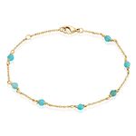 Bracelet Calliope Plaqu&eacute; Or Dor&eacute; Amazonite - Bracelets fantaisie Femme | Marc Orian