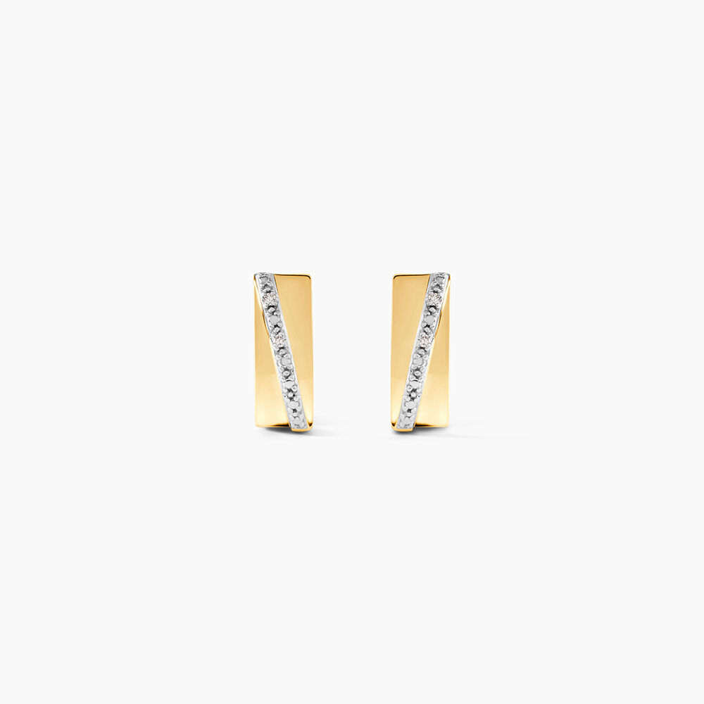 Cr&eacute;oles Timira Or Jaune Diamant - Cr&eacute;oles Femme | Marc Orian