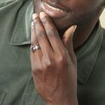 Bague Margalith Acier Blanc - Bijoux fantaisie Homme | Marc Orian