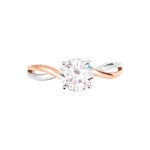 Bague Solitaire Micheline Or Bicolore Oxyde De Zirconium - Solitaires Femme | Marc Orian