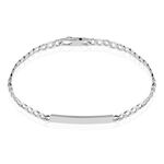 Bracelet Identit&eacute; Casper Argent Blanc - Gourmettes Femme | Marc Orian