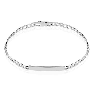 Bracelet Identité Casper Argent Blanc