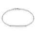 Bracelet Identité Casper Argent Blanc - Gourmettes Femme | Marc Orian