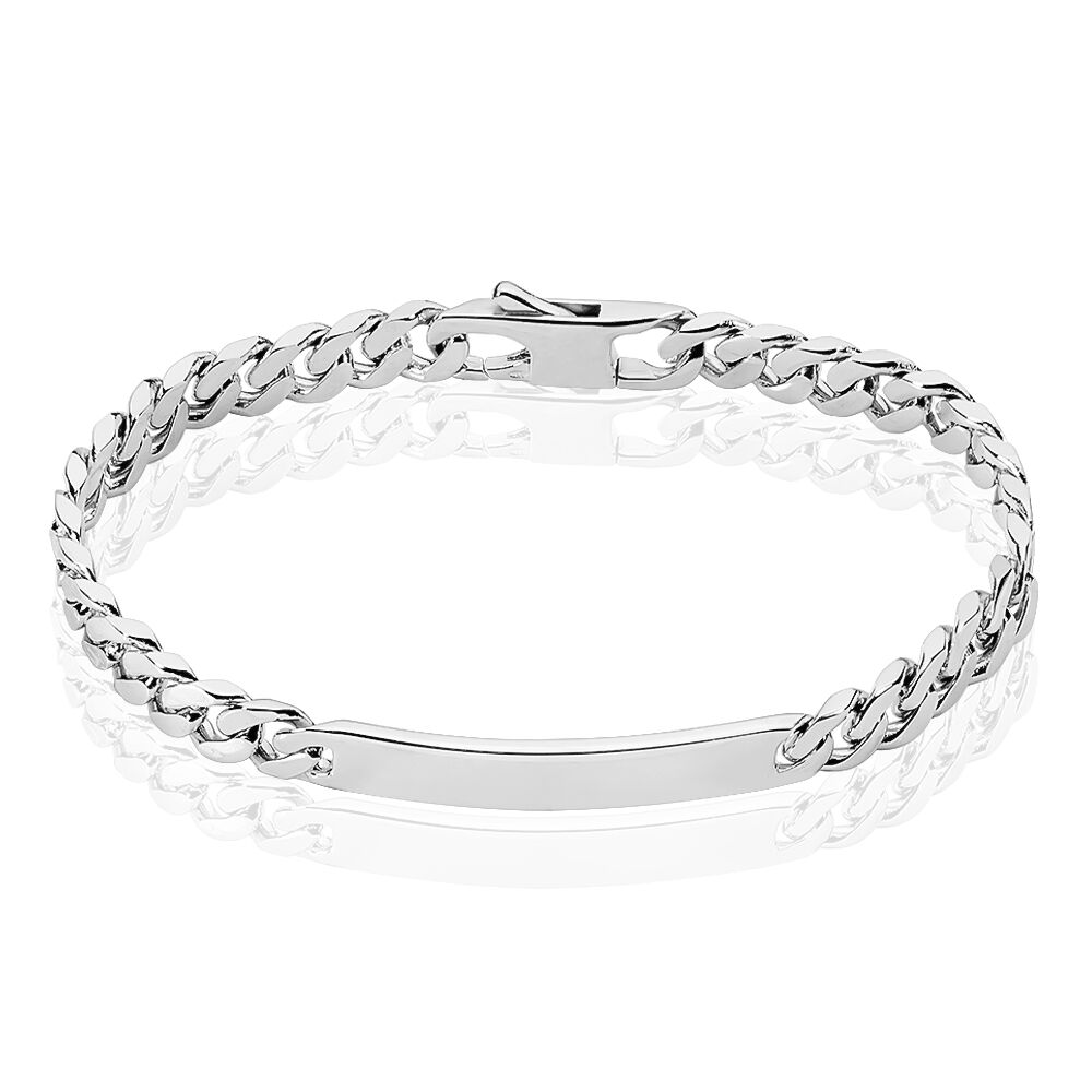 Bracelet Identité Casper Maille Gourmette Argent Blanc - FAIHBW02676 • Marc  Orian | Bijouterie en ligne
