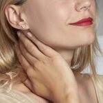 Boucles D'oreilles Puces Clery Argent Blanc Oxyde De Zirconium - Puces Femme | Marc Orian