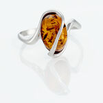 Bague Argent Blanc Leeloo Ambre - Bijoux fantaisie Femme | Marc Orian