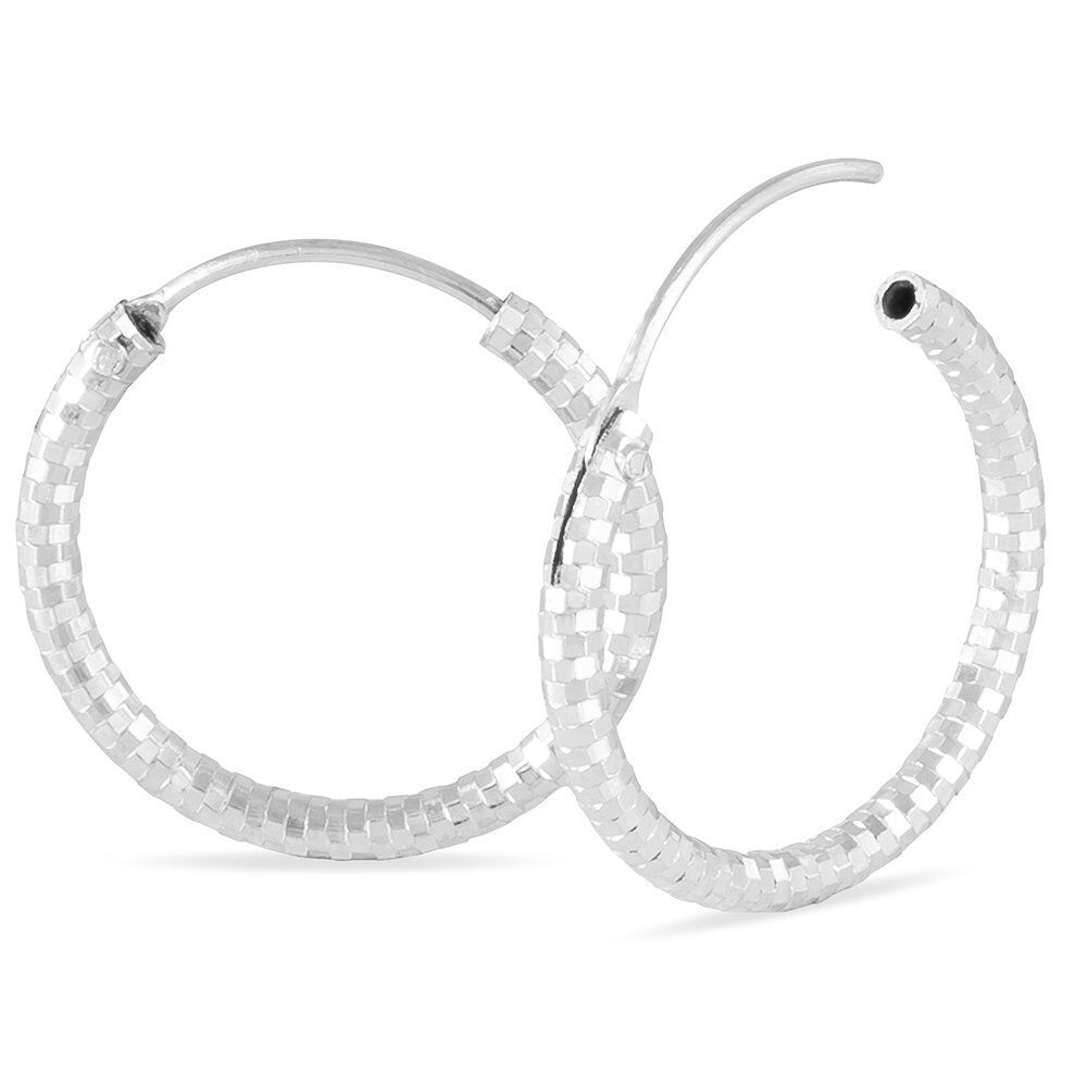 Créoles Argent Blanc Agathe - Créoles Femme | Marc Orian