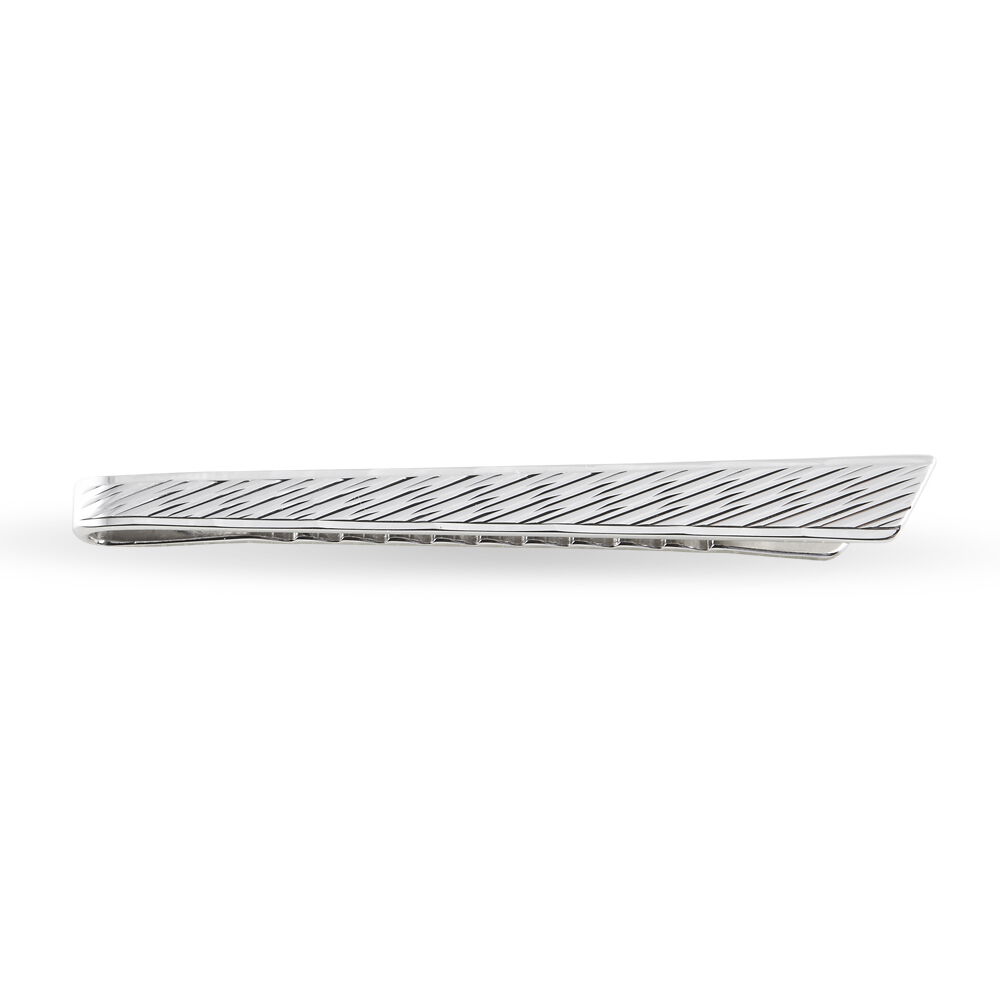Pince Cravate Devi Argent Blanc - Idées cadeaux Homme | Marc Orian