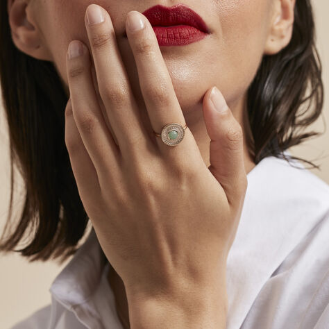 Bague Plaqué Or Jaune Marcia Aventurine - Bague fantaisie Femme | Marc Orian