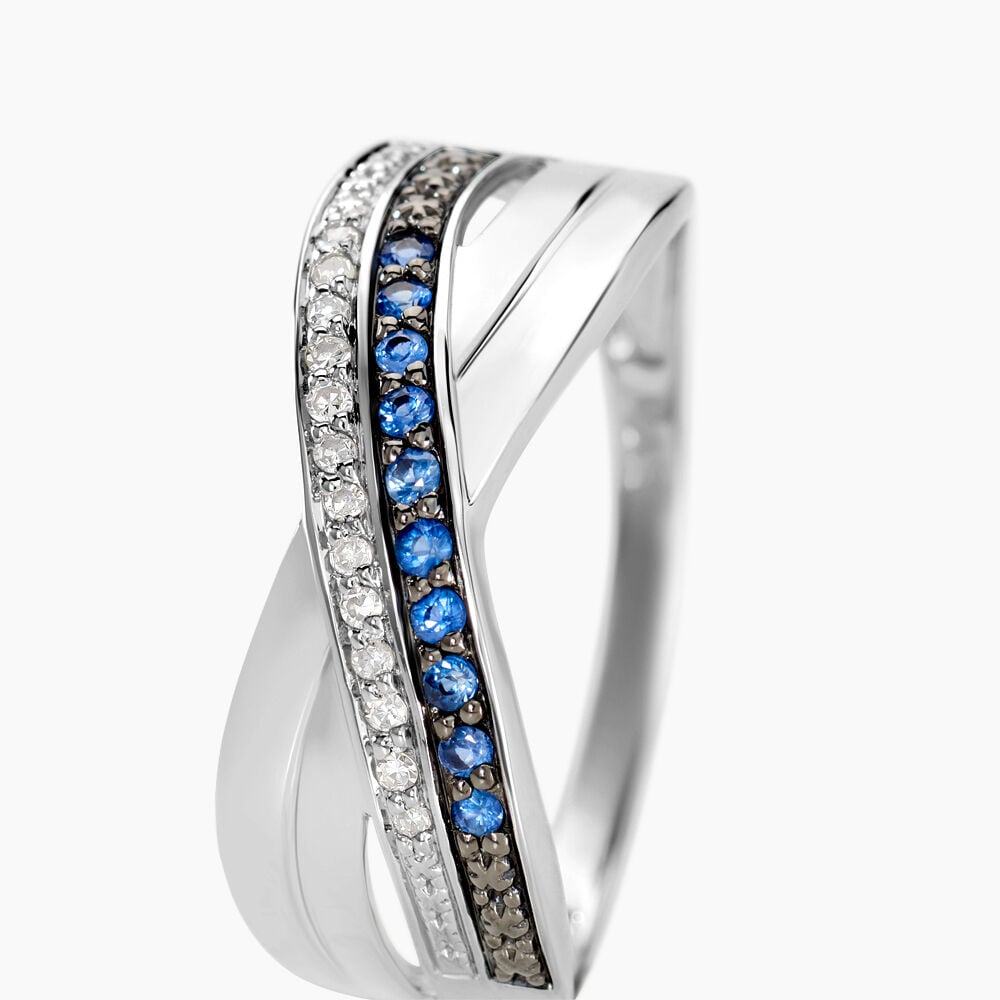 Bague Martika Or Blanc Saphir Diamant - Bagues vintage Femme | Marc Orian