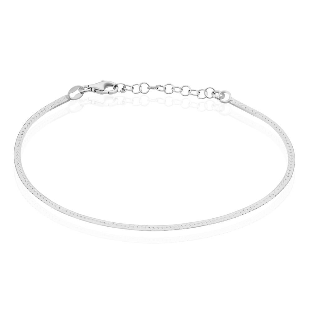 Bracelet Argent Blanc Racilia - Bracelets mailles Femme | Marc Orian