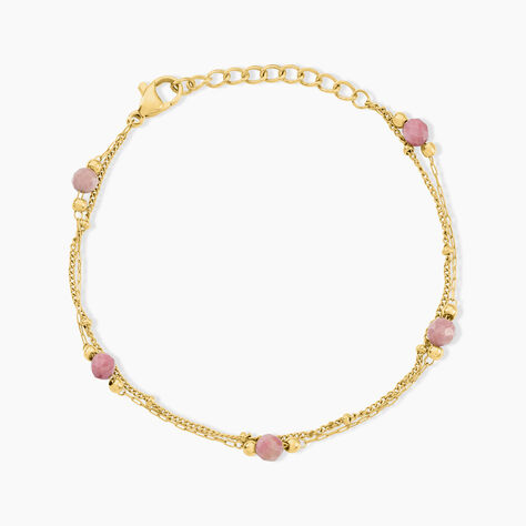 Bracelet Acier Jaune Rhodochrosite - Bracelets chaînes Femme | Marc Orian