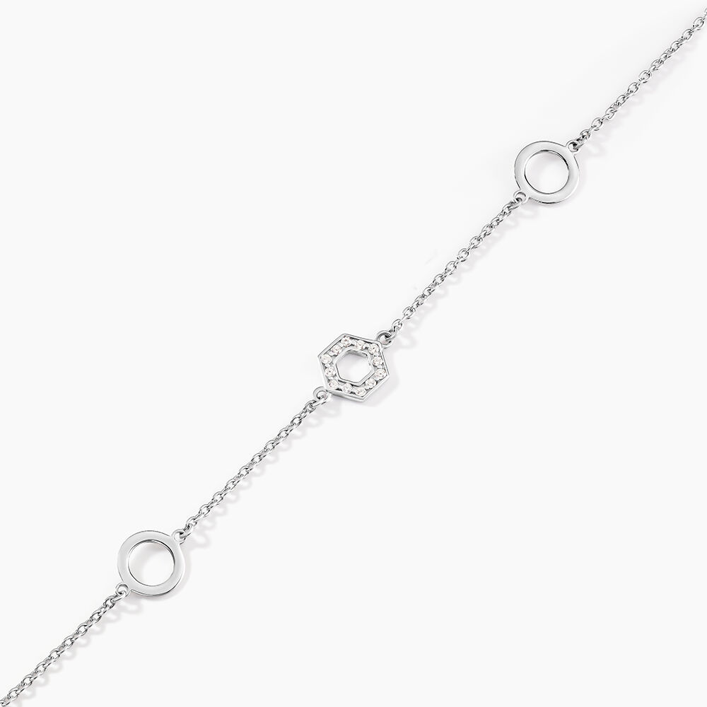 Bracelet Jalila Argent Blanc Oxyde De Zirconium - Bracelets fantaisie Femme | Marc Orian