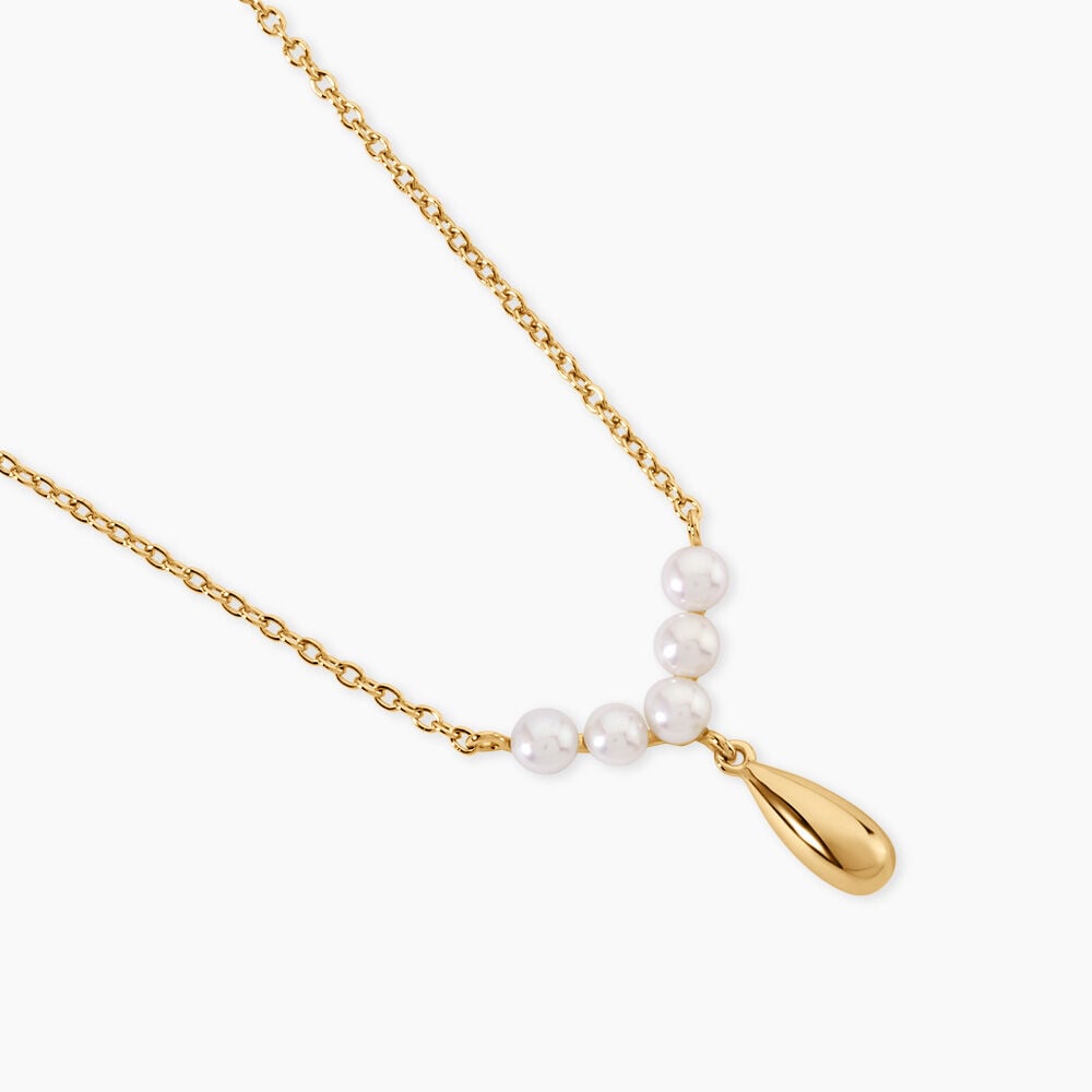 Collier Claire-Marie Argent Dor&eacute; A L'Or 750/1000 Perle De Culture - Colliers avec pierres Femme | Marc Orian