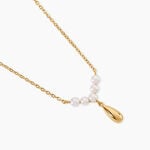 Collier Claire-Marie Argent Dor&eacute; A L'Or 750/1000 Perle De Culture - Colliers avec pierres Femme | Marc Orian