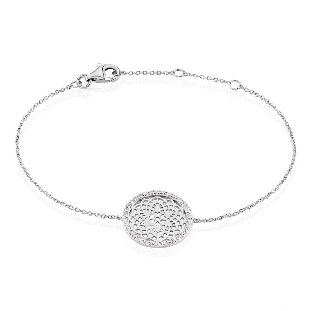 Bracelet Agnete Argent Blanc Oxyde De Zirconium - Bracelets chaînes Femme | Marc Orian