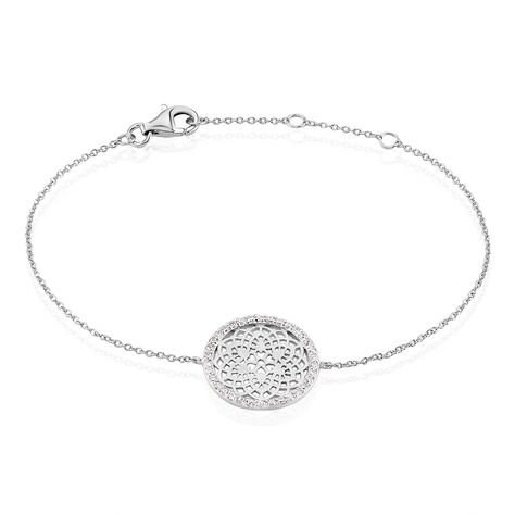 Bracelet Agnete Argent Blanc Oxyde De Zirconium - Bracelets chaînes Femme | Marc Orian