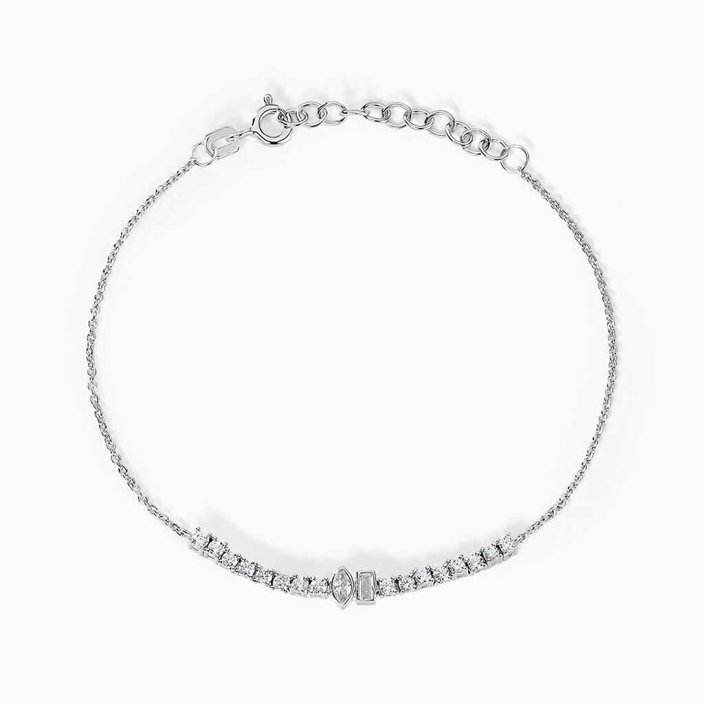 Bracelet Dua Argent Blanc Oxyde De Zirconium - Bracelets fantaisie Femme | Marc Orian