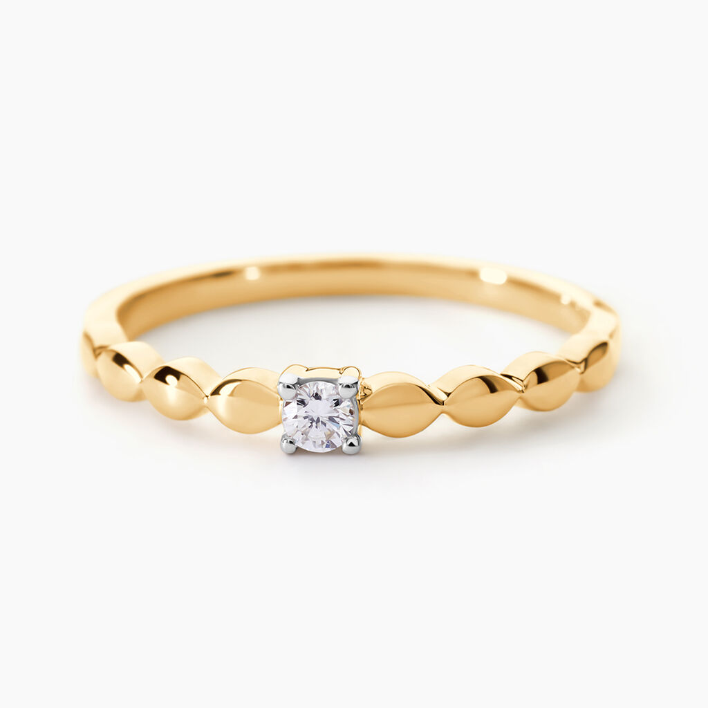 Bague Or Jaune Chantel Diamants - Solitaires Femme | Marc Orian