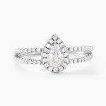 Bague Hildana Or Blanc Oxyde De Zirconium - Solitaires Femme | Marc Orian