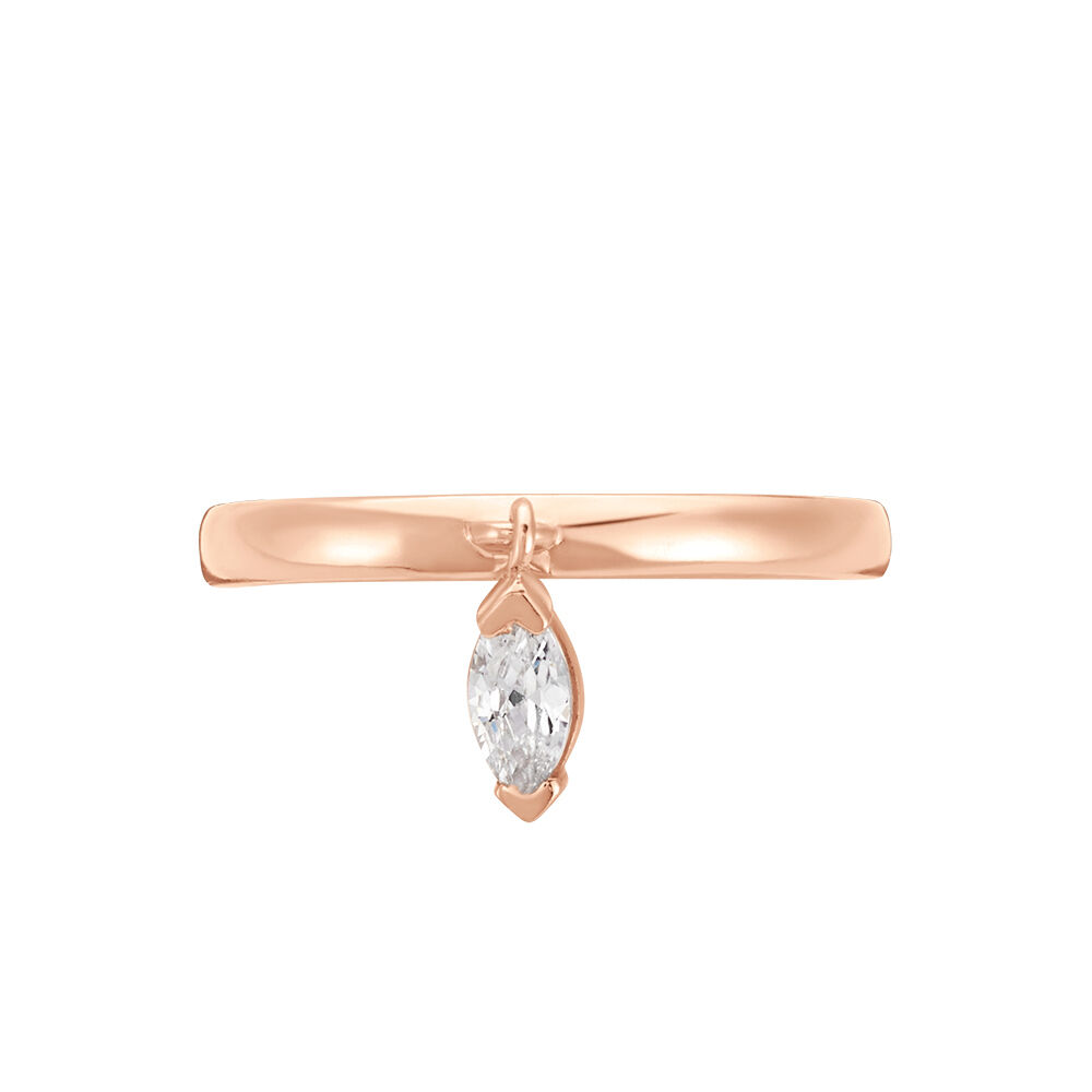 Bague Kenta Argent Rose Oxyde De Zirconium - Bagues breloque Femme | Marc Orian
