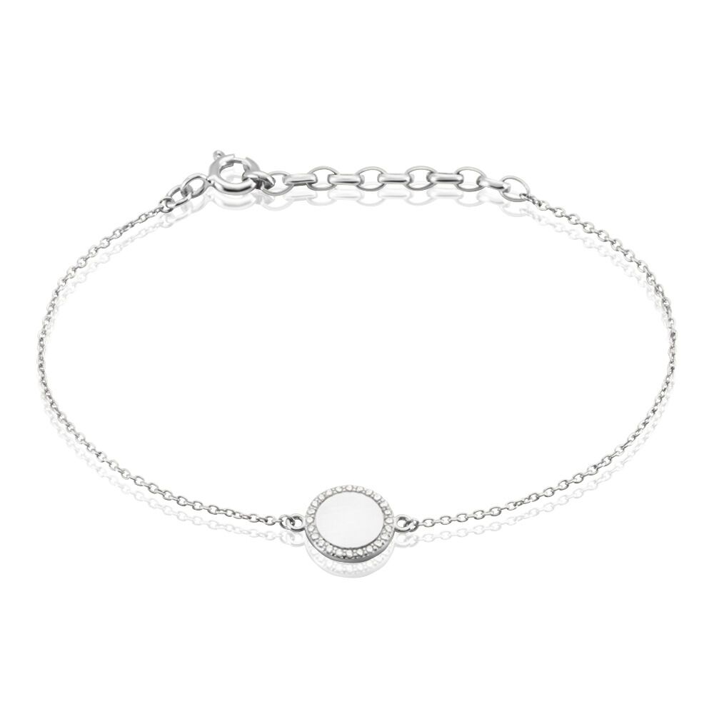Bracelet Argent Blanc Paros - Bracelets chaînes Femme | Marc Orian