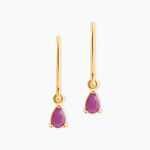 Boucles D'Oreilles Puces Onora Or Jaune Rubis - Puces Femme | Marc Orian